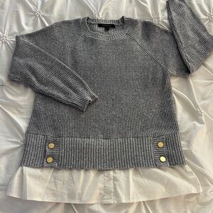 Marc New York Charcoal Sweater with Gold Accents
